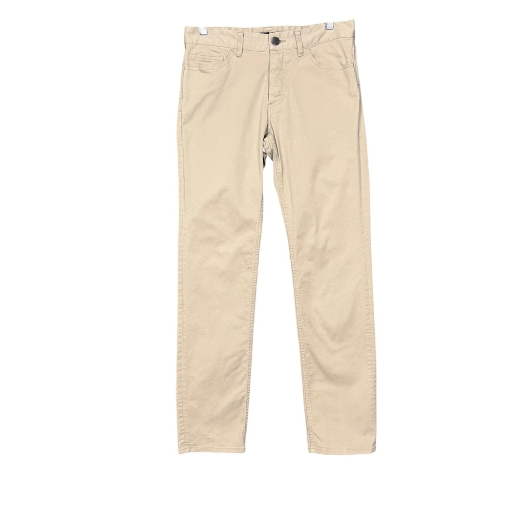 Theory Pants Mens 30x31 Stone Khaki Haydin‎ Writer Chino Cotton Blend Button Fly